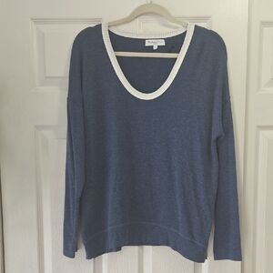 Michael Stars Navy Top with Cream Trim